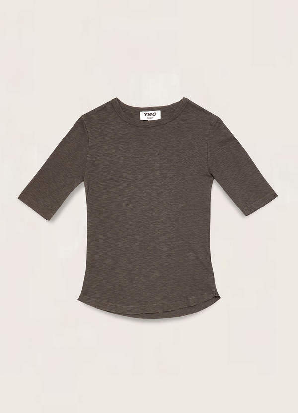 Charlotte Rib Cotton Jersey T-Shirt Olive Charlotte Rib Cotton Jersey T-Shirt Olive