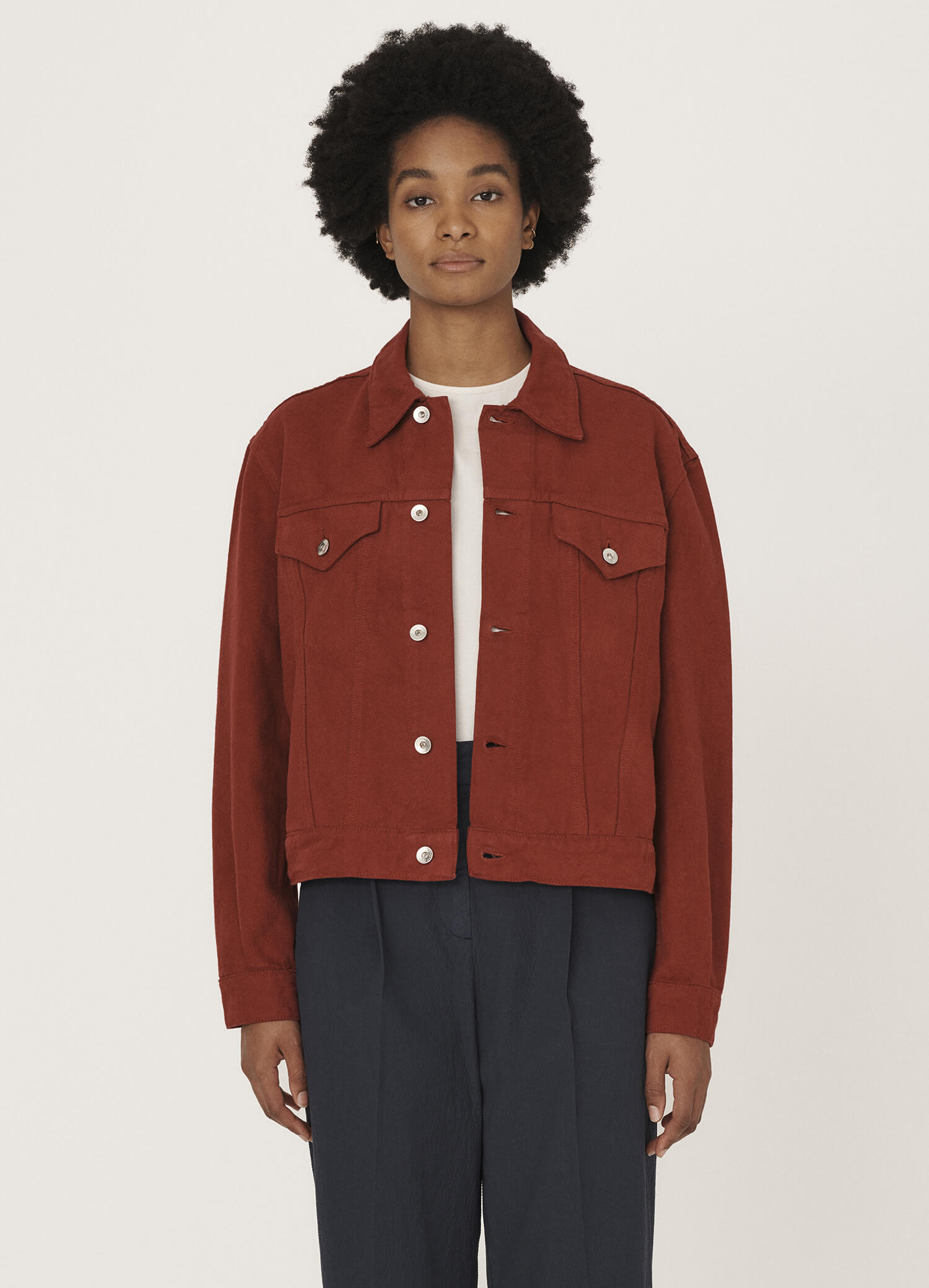 red canvas jacket