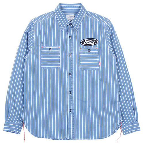 トップス fuct FUCT-SSDD-STRIPED-INDIGO-