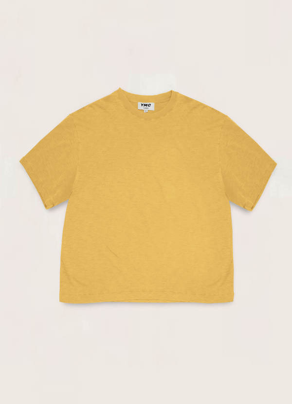 Triple Cotton Slub Jersey T-Shirt Yellow Triple Cotton Slub Jersey T-Shirt Yellow