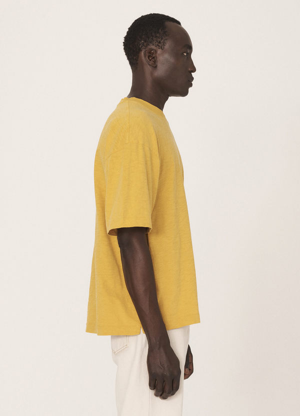 Triple Cotton Slub Jersey T-Shirt Yellow Triple Cotton Slub Jersey T-Shirt Yellow