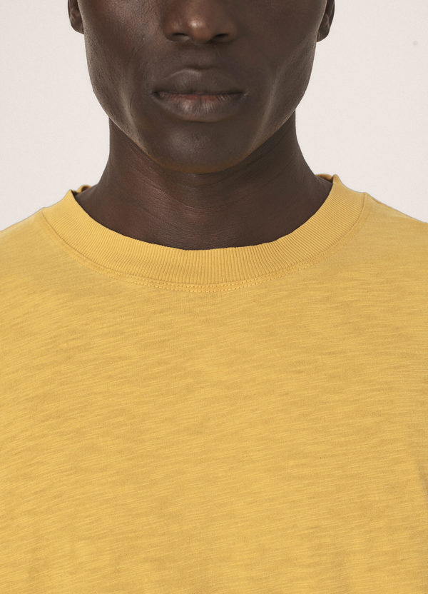 Triple Cotton Slub Jersey T-Shirt Yellow Triple Cotton Slub Jersey T-Shirt Yellow