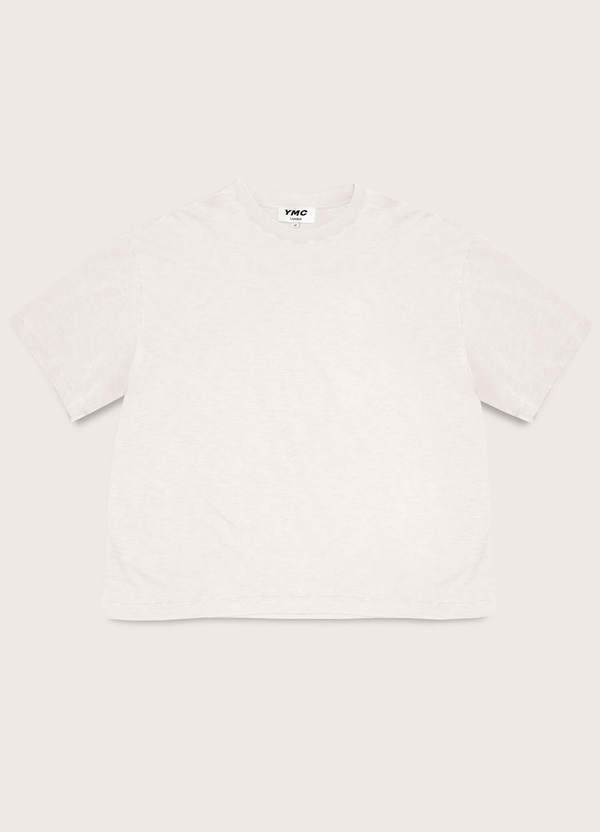Triple Cotton Slub Jersey T-Shirt Ecru Triple Cotton Slub Jersey T-Shirt Ecru