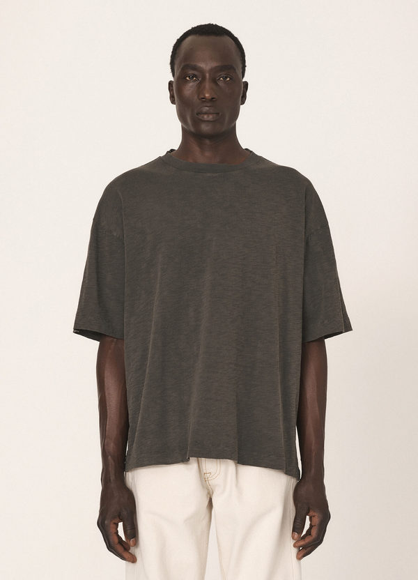 Triple Cotton Slub Jersey T-Shirt Dark Olive Triple Cotton Slub Jersey T-Shirt Dark Olive