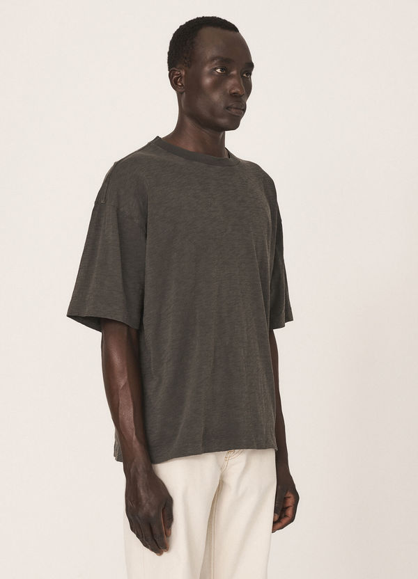 Triple Cotton Slub Jersey T-Shirt Dark Olive Triple Cotton Slub Jersey T-Shirt Dark Olive