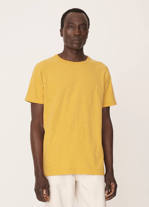 Television Cotton Raglan T-Shirt Yellow Television Cotton Raglan T-Shirt Yellow
