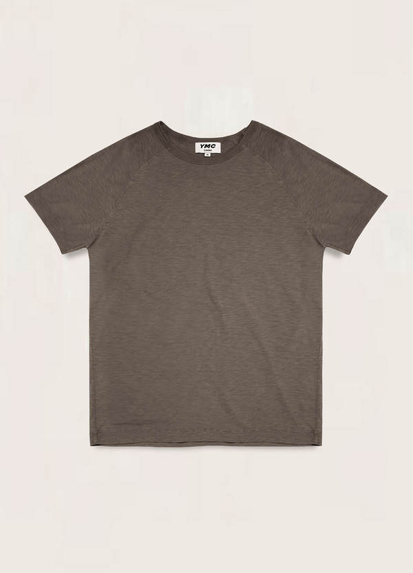 Television Cotton Raglan T-Shirt Washed Dark Olive Television Cotton Raglan T-Shirt Washed Dark Olive