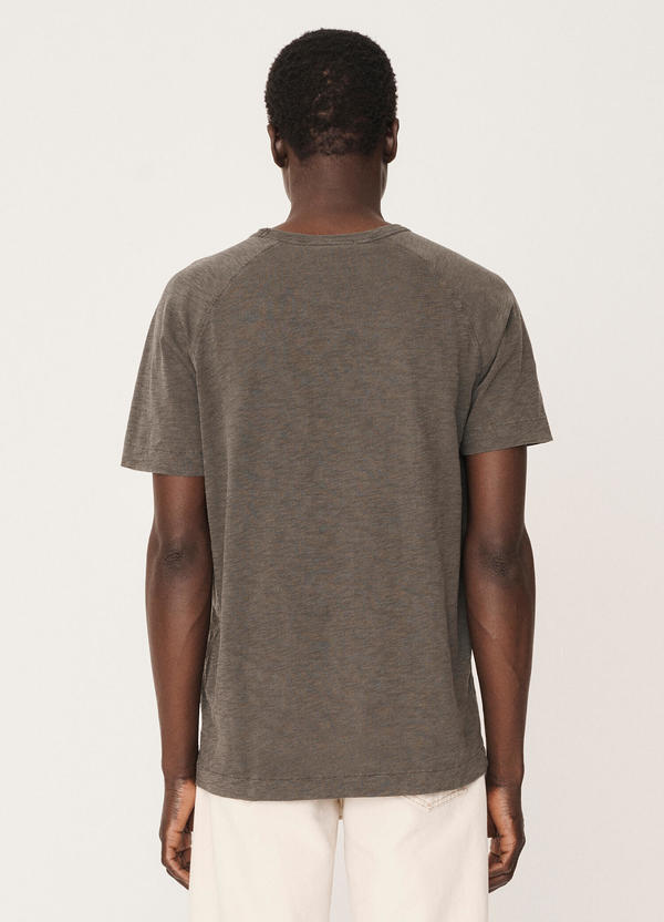 Television Cotton Raglan T-Shirt Washed Dark Olive Television Cotton Raglan T-Shirt Washed Dark Olive