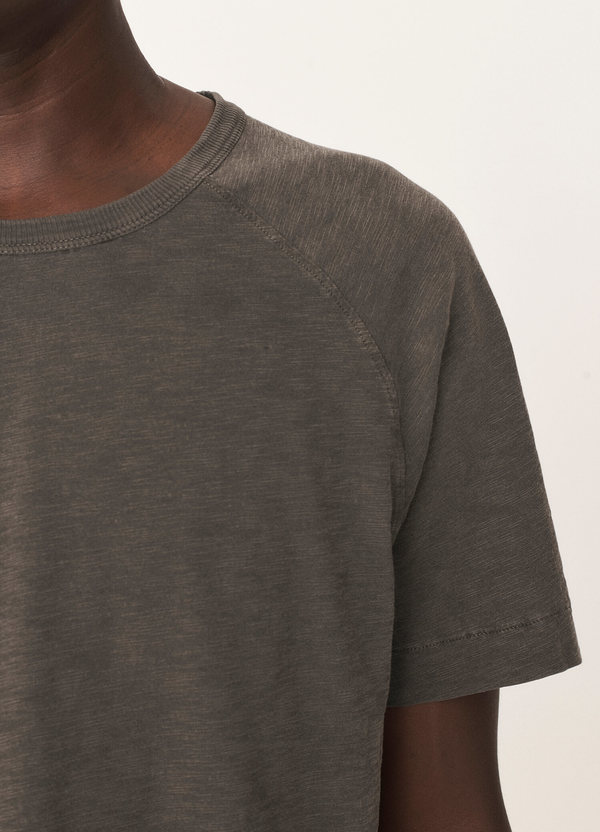 Television Cotton Raglan T-Shirt Washed Dark Olive Television Cotton Raglan T-Shirt Washed Dark Olive