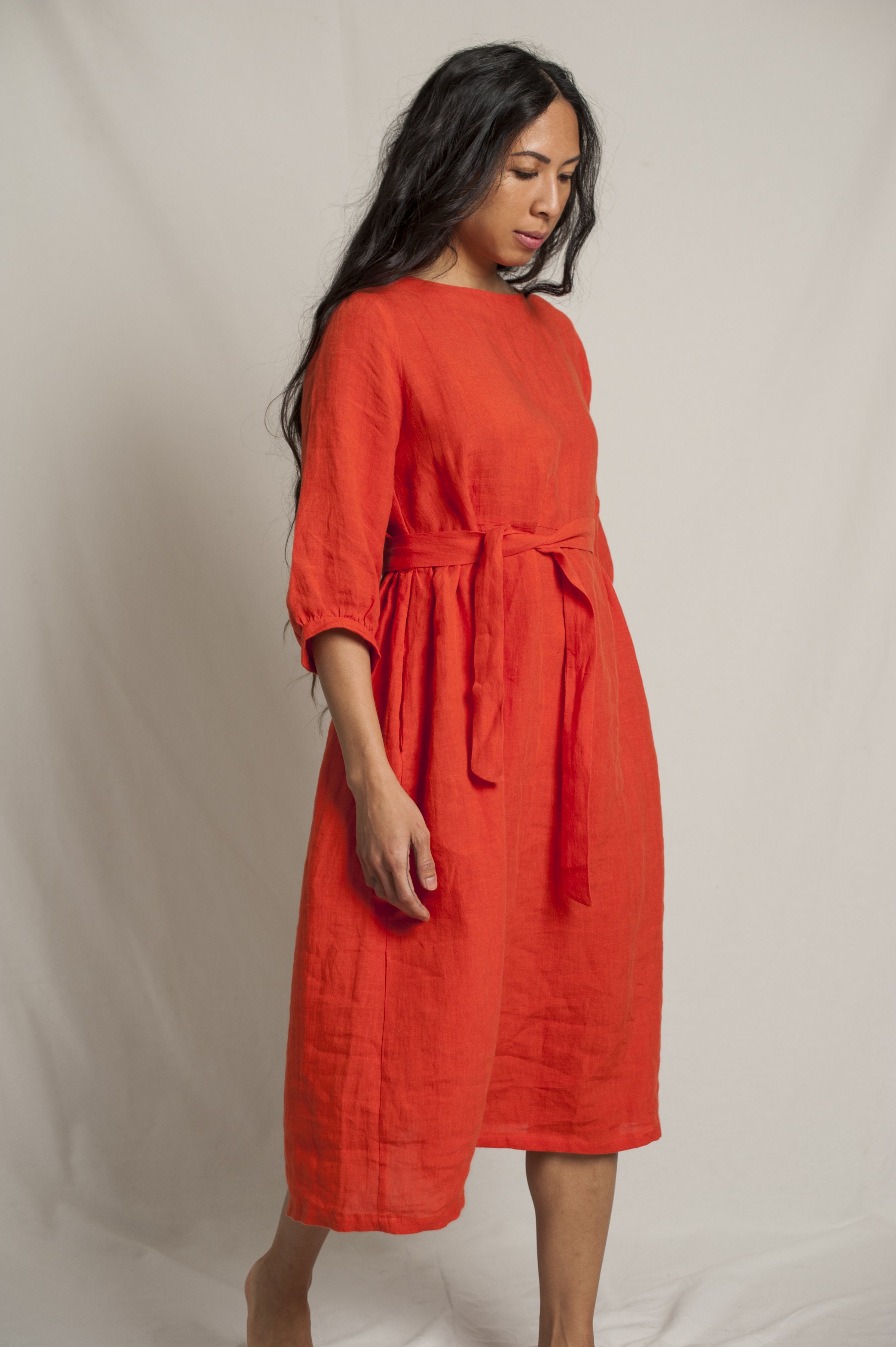 silk linen style dresses Hale Bob Women's Lakelynn Linen Dress - Orange