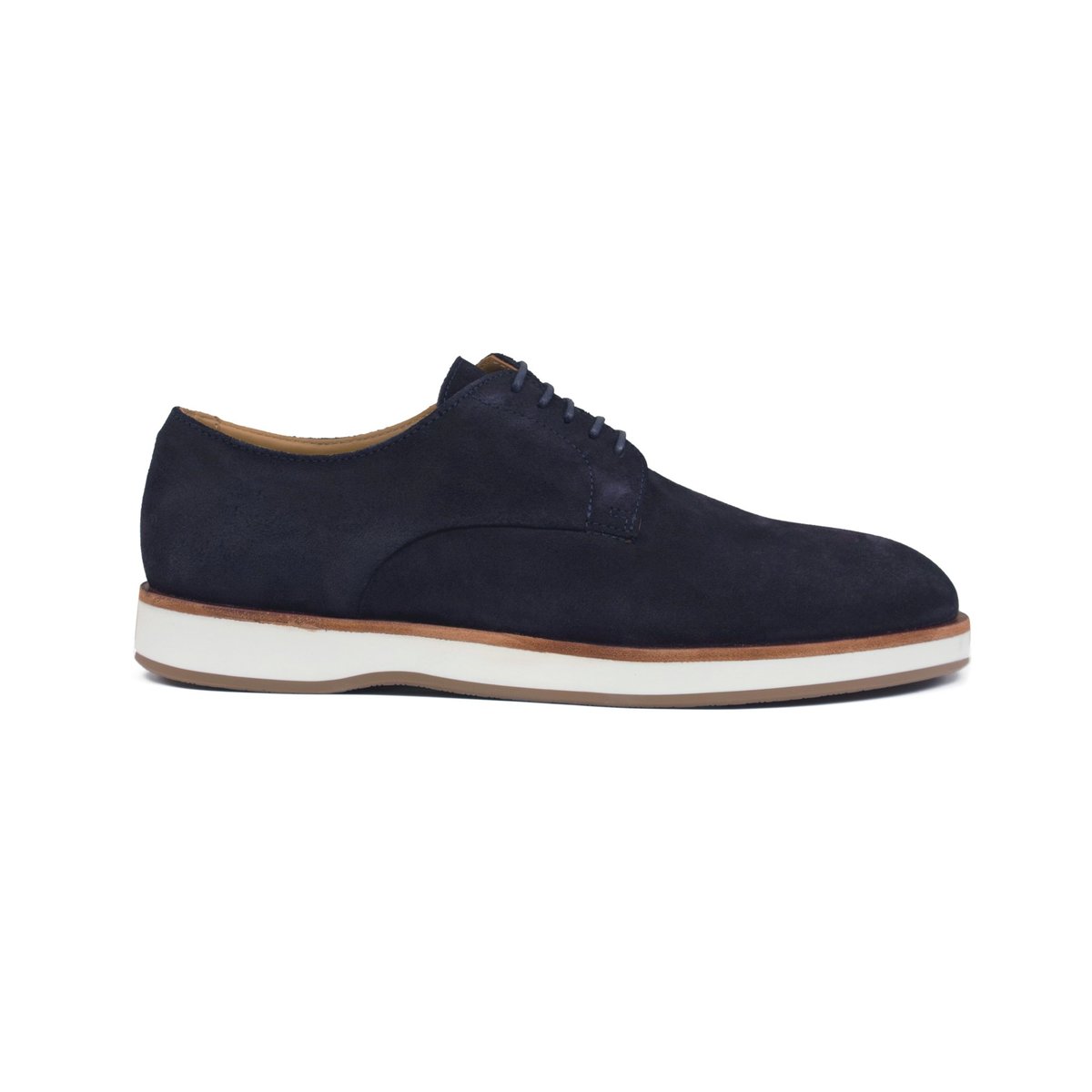 Hugo Oracle Derby Suede Shoe - Navy | Garmentory