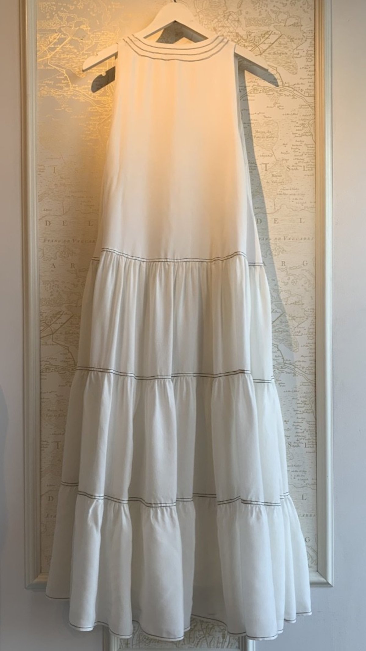 Lug Von Siga Lorena Tiered with Bow Maxi Dress  - White - Image 4 of 4