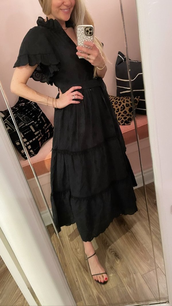 Lug Von Siga Sofia Belted Tiered Dress - black | Garmentory Lug Von Siga Sofia Belted Tiered Dress - black | Garmentory