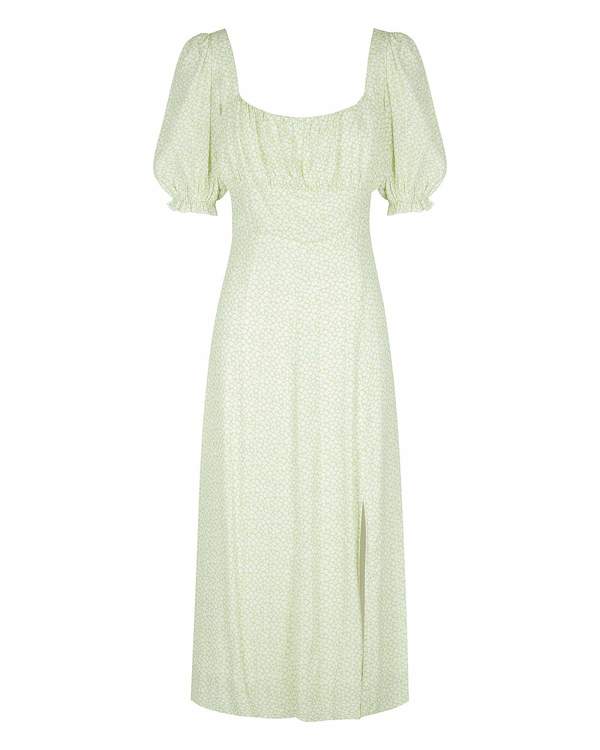 Charlie Holiday Mia Midi Dress - Green Floral | Garmentory Charlie Holiday Mia Midi Dress - Green Floral | Garmentory