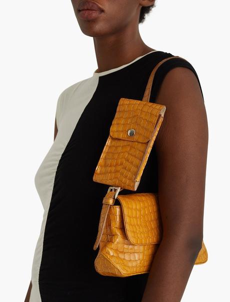 Paloma Wool Gustava Leather Shoulder Bag - Ocher | Garmentory