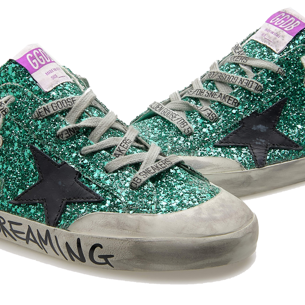 スニーカー GOLDEN GOOSE Women Sneakers GWF00906F00726035927 Green Women's Ball Star Wishes in white nappa leather with green