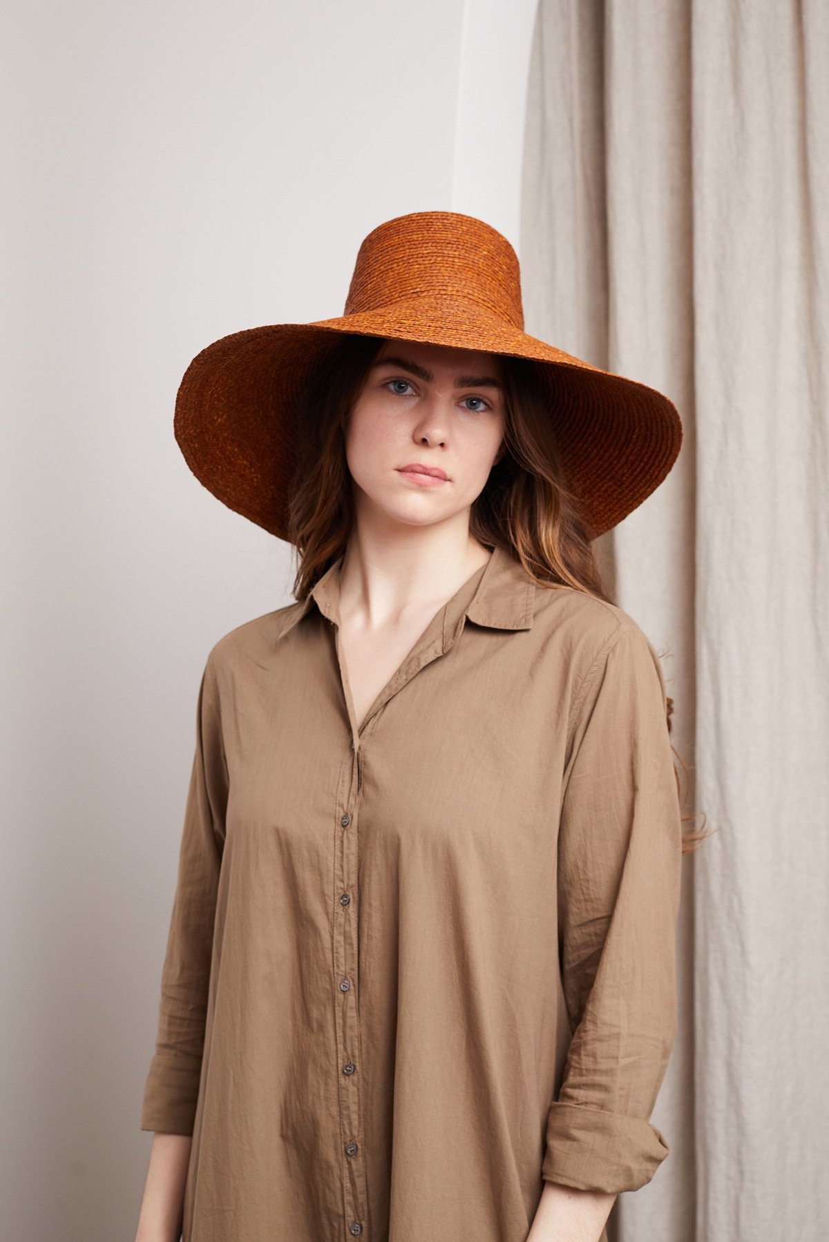 JANESSA LEONE JANINE HAT - Chestnut | Garmentory