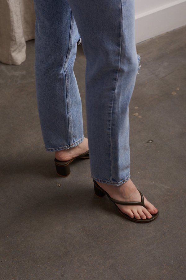 MARYAM NASSIR ZADEH NILE THONG SANDAL - MOSS | Garmentory
