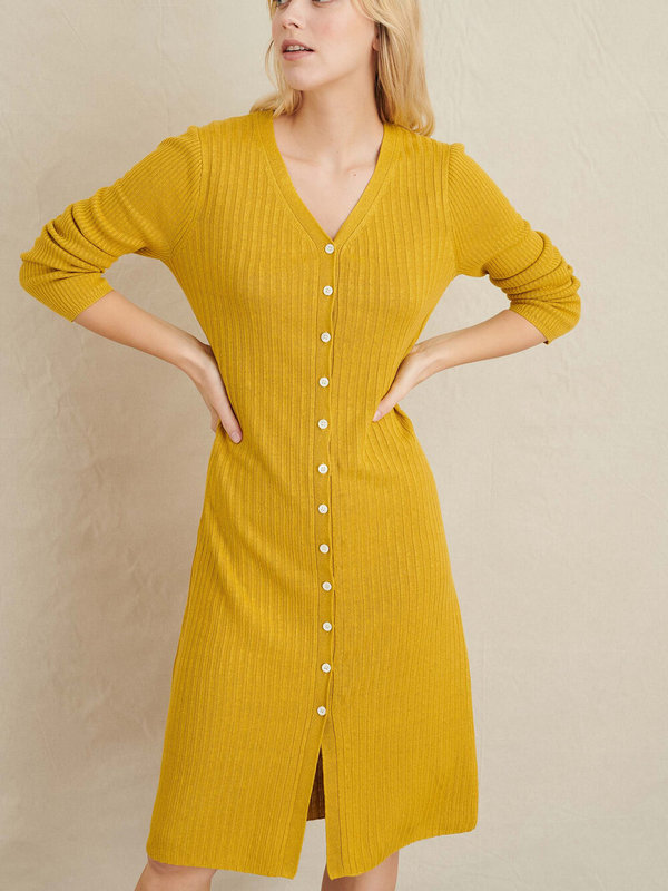 slim fit dress slacks Golden Snowflake Women's Sweater Dress main image 1
