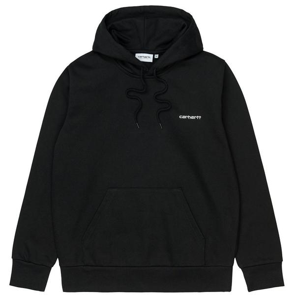 CARHARTT WIP Hooded Script Embroidery Sweat - Black CARHARTT WIP Hooded Script Embroidery Sweat - Black