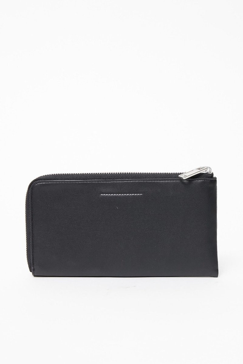 MM6 Maison Margiela Zip Around Wallet - Black | Garmentory
