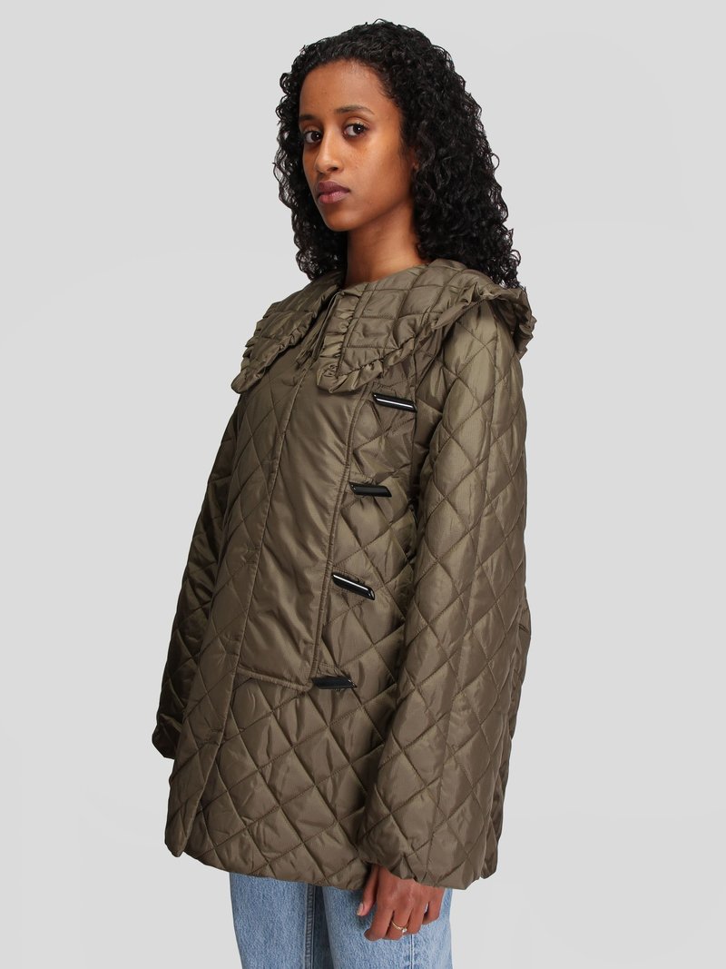 Ganni Recycled Ripstop Quilted Coat | Garmentory