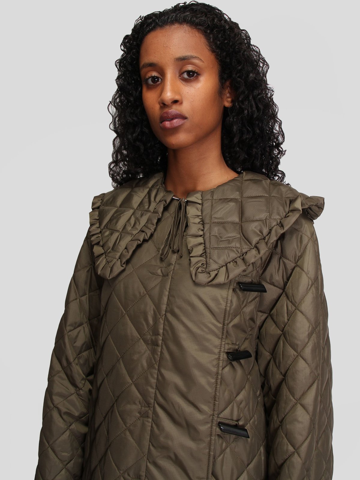 Ganni Recycled Ripstop Quilted Coat | Garmentory