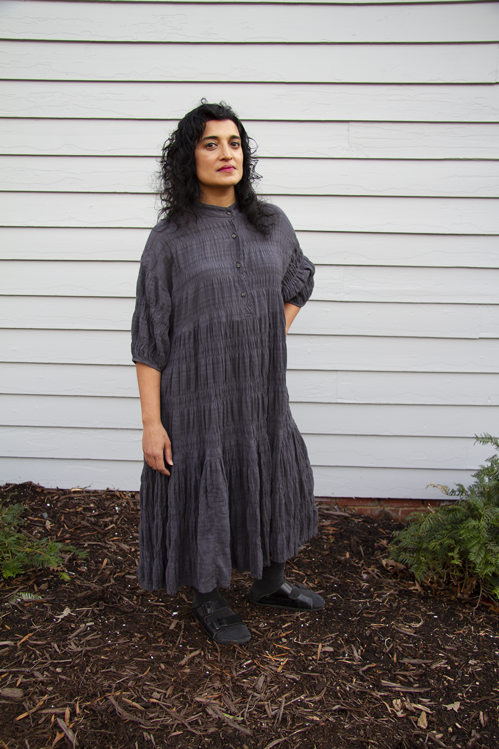 Black Crane Tent Dress - Faded Black | Garmentory