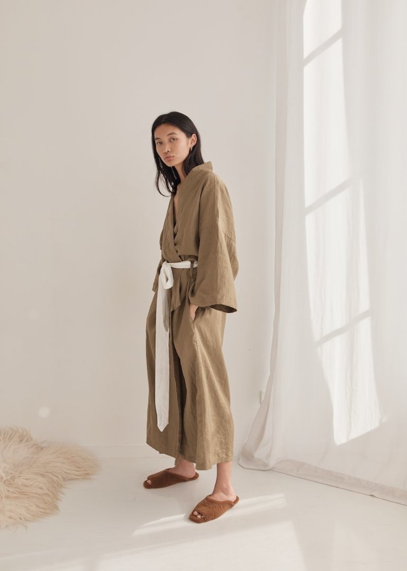 Deiji Studios The 02 Full Length Robe - Olive