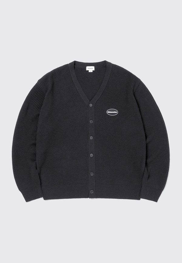 ThisIsNeverThat E/T-Logo Rib Cardigan - black ThisIsNeverThat E/T-Logo Rib Cardigan - black