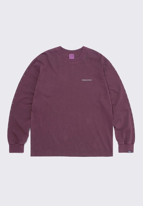 ThisIsNeverThat Intl Logo Long Sleeve tee - burgandy ThisIsNeverThat Intl Logo Long Sleeve tee - burgandy