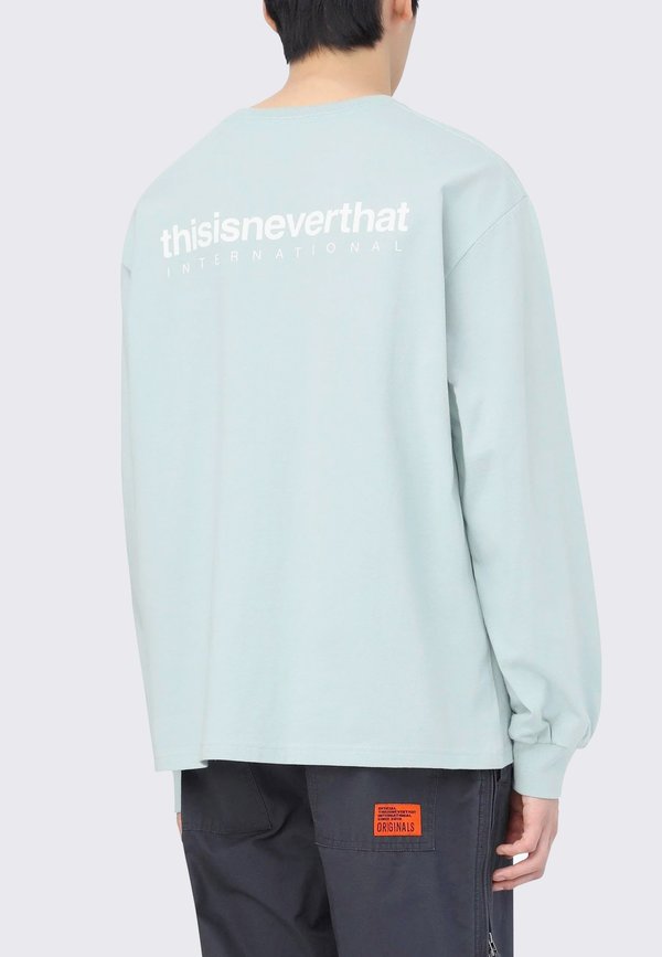 ThisIsNeverThat Intl Logo Long Sleeve tee - pale blue ThisIsNeverThat Intl Logo Long Sleeve tee - pale blue