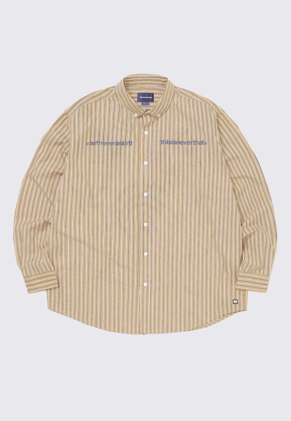 ThisIsNeverThat MI Logo Striped Shirt - yellow ThisIsNeverThat MI Logo Striped Shirt - yellow