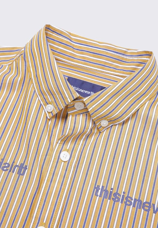 ThisIsNeverThat MI Logo Striped Shirt - yellow ThisIsNeverThat MI Logo Striped Shirt - yellow