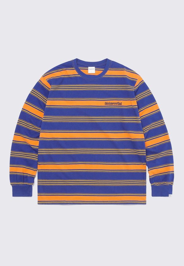 ThisIsNeverThat Onyx Striped Long Sleeve tee - blue/orange/yellow ThisIsNeverThat Onyx Striped Long Sleeve tee - blue/orange/yellow