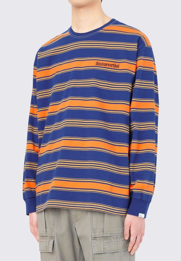 ThisIsNeverThat Onyx Striped Long Sleeve tee - blue/orange/yellow ThisIsNeverThat Onyx Striped Long Sleeve tee - blue/orange/yellow