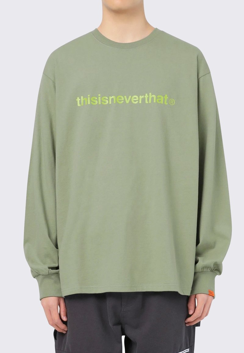 ThisIsNeverThat T-Logo Long Sleeve - light olive | Garmentory