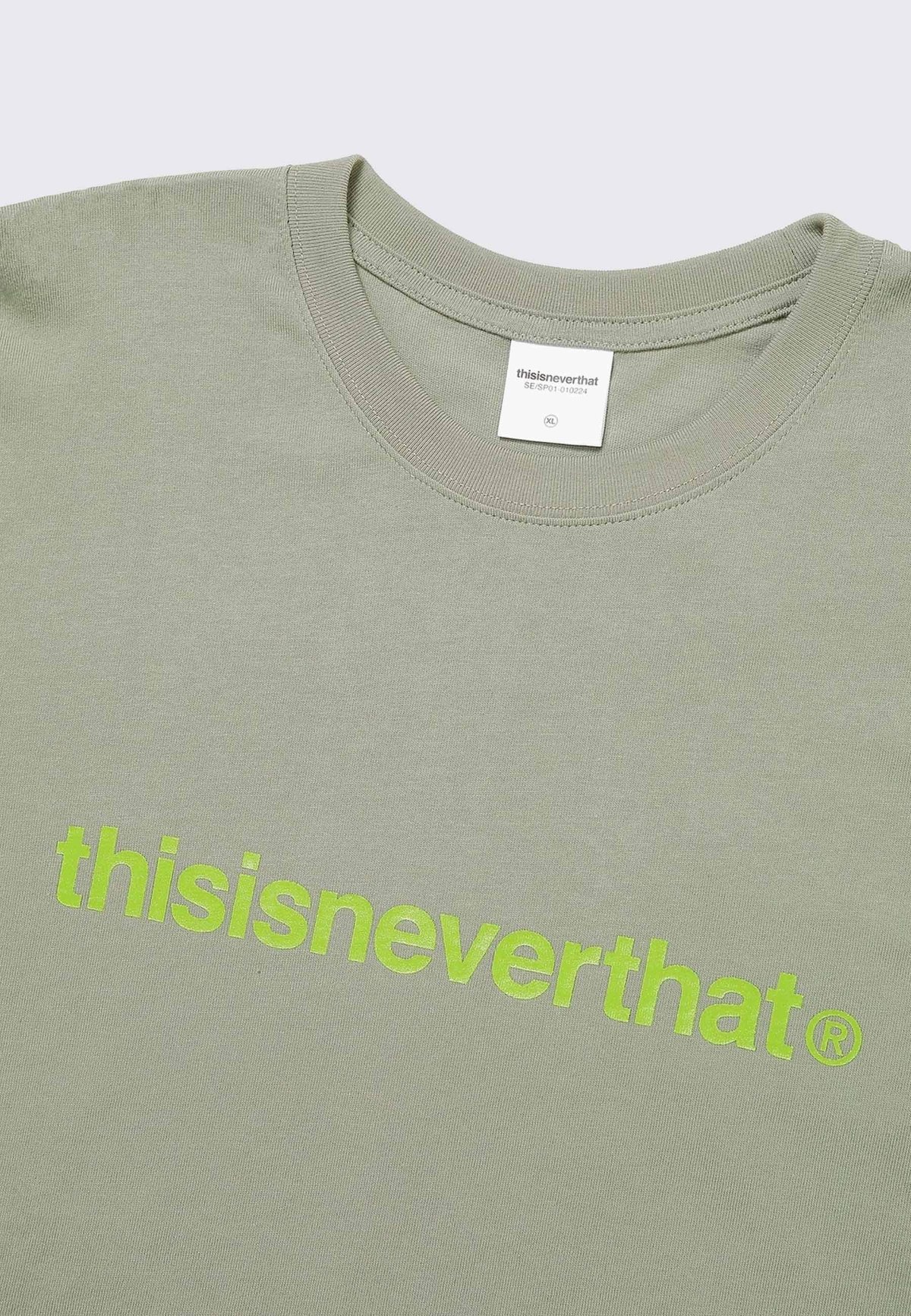 ThisIsNeverThat T-Logo Long Sleeve - light olive | Garmentory