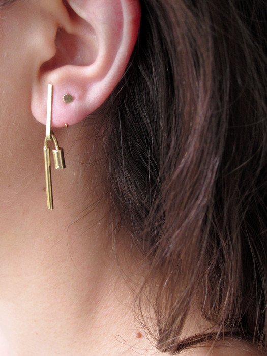 Saskia Diez Paillette Mini Stud Earring Saskia Diez Paillette Mini Stud Earring