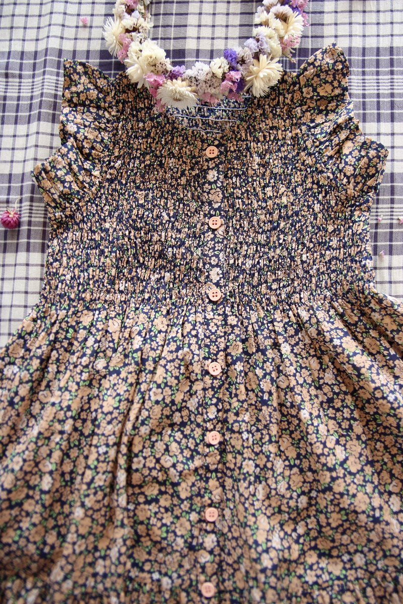 Kids Bonjour Ibiza Dress - Blue Flowers | Garmentory