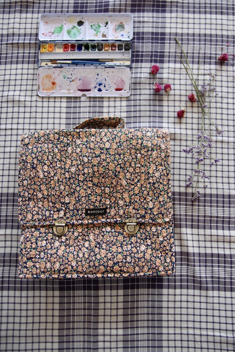 Kid's Bonjour School Bag - Blue Flowers | Garmentory Kid's Bonjour School Bag - Blue Flowers | Garmentory