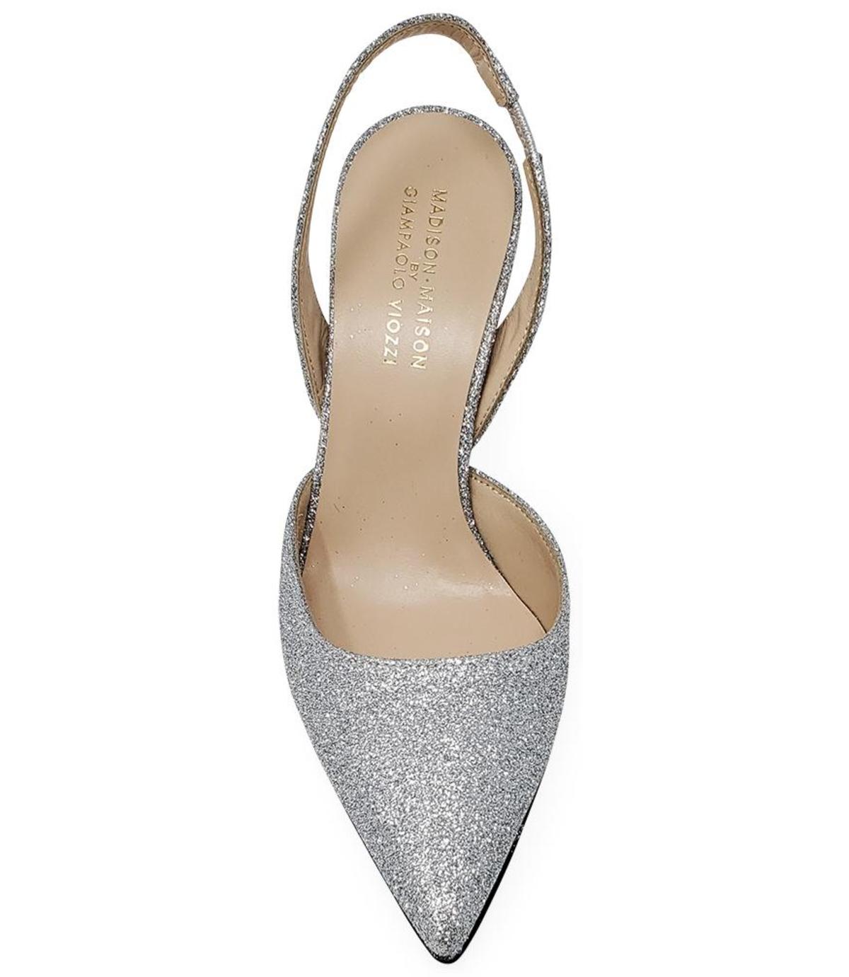 Giampaolo Viozzi Silver Glitter High Heel Sandals - Silver - Image 4 of 4