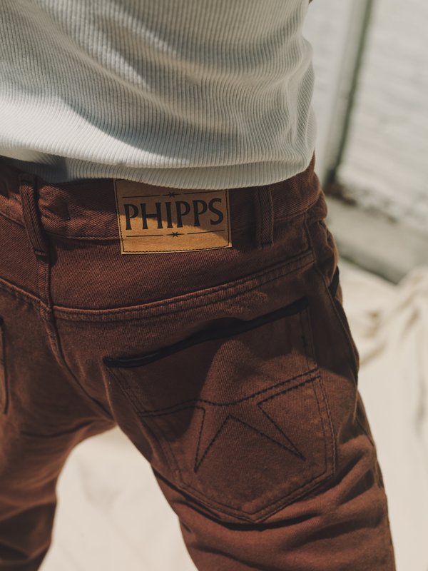 PHIPPS Cowboy Cotton Boot Cut Jeans - Saddle Brown PHIPPS Cowboy Cotton Boot Cut Jeans - Saddle Brown