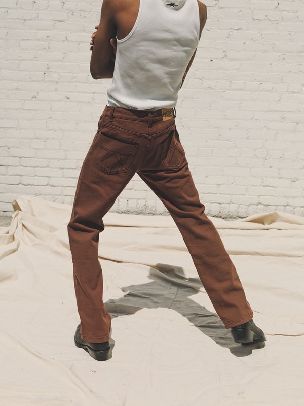 PHIPPS Cowboy Cotton Boot Cut Jeans - Saddle Brown PHIPPS Cowboy Cotton Boot Cut Jeans - Saddle Brown