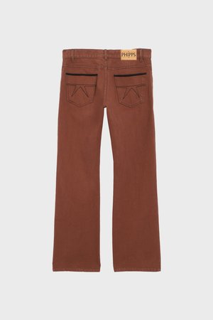 PHIPPS Cowboy Cotton Boot Cut Jeans - Saddle Brown PHIPPS Cowboy Cotton Boot Cut Jeans - Saddle Brown