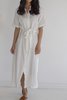 Descendant Cotton Gauze Shirt Dress - White - Thumbnail 2