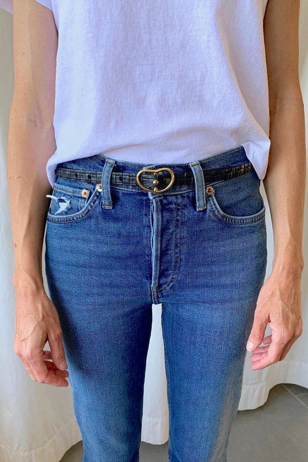 Lizzie Fortunato Skinny Georgia Belt - Black | Garmentory display picture 2