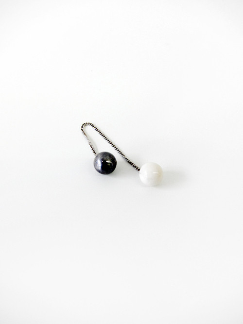 Saskia Diez Silver/Ivory Boule Ring Saskia Diez Silver/Ivory Boule Ring