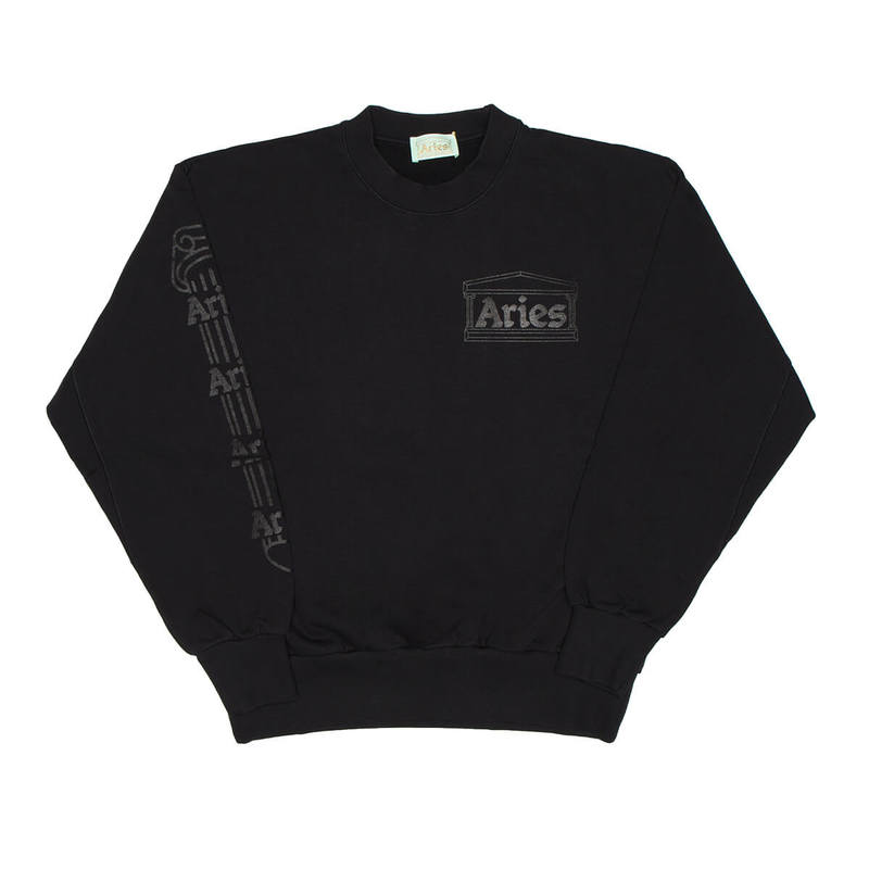 ★ARIES★ Column Man to Man Black COAR20001BLK Column Sweatshirt Black | PRGRSS Store