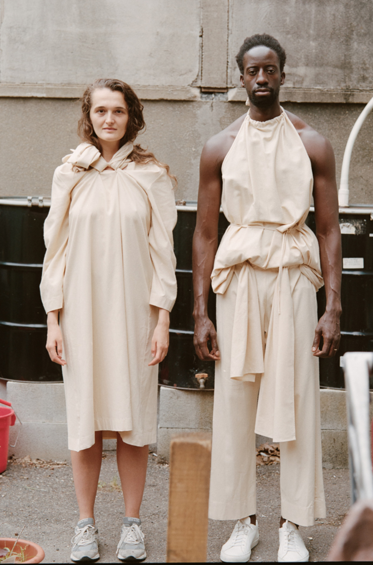 Baserange Dour Apron Dress - Tampa Tan | Garmentory